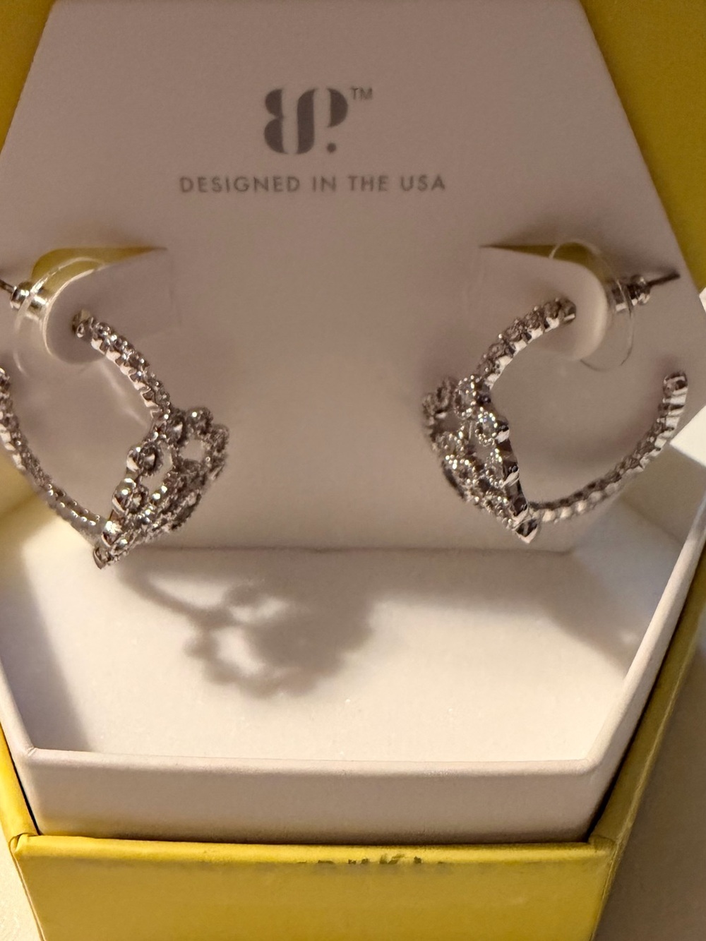 The Medallion Hoops — Smoky Quartz Rhodium-Plated Hoops